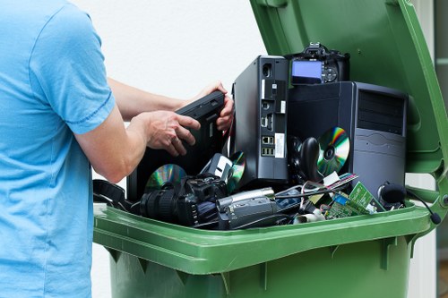 Variety of items being cleared from a flat